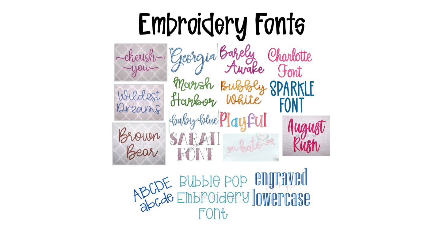 Embroidered Zipper Bags