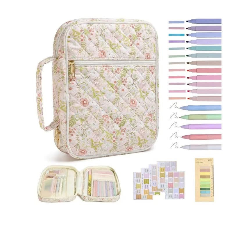 Floral Embroidered Bible Cover