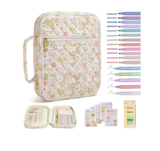 Floral Embroidered Bible Cover